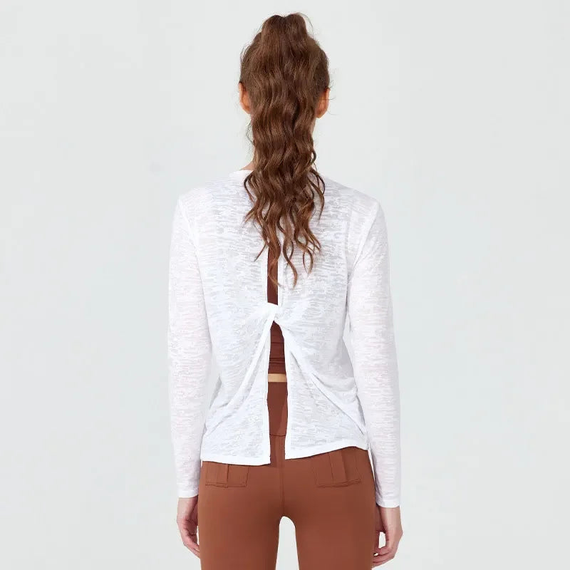Long Sleeve Yoga Clothing, Female Sport Outfit Sportswear Woman Gym Women'S Sports Blouses, Pilates Workout Tops Fitness Shirt