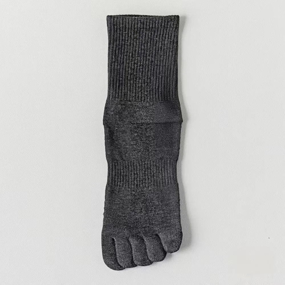 1 Pairs Yoga Socks Pure Cotton Silicone Antislip Socks Pilates Dance Sports Socks Breathable Sweat Absorption Fivetoe Socks