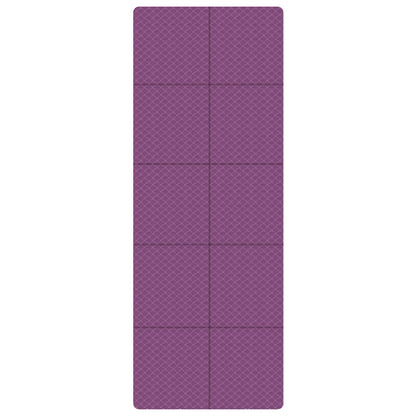 Foldable Yoga Mat Folding Fitness Exercise Mat Double Sided TPE Pilates Mat Non-Slip Multifunction for Women Men & Children