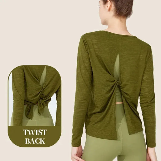 Long Sleeve Yoga Clothing, Female Sport Outfit Sportswear Woman Gym Women'S Sports Blouses, Pilates Workout Tops Fitness Shirt