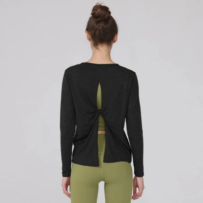 Long Sleeve Yoga Clothing, Female Sport Outfit Sportswear Woman Gym Women'S Sports Blouses, Pilates Workout Tops Fitness Shirt